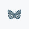 old school traditional butterfly semi-permanent tattoo, removable halal black jagua henna tattoo