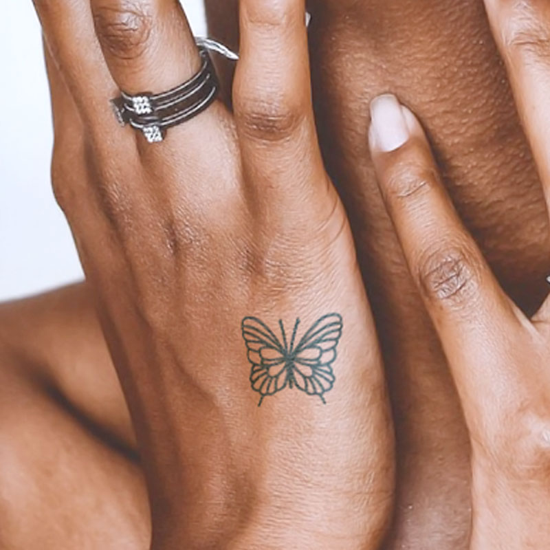 Semi-permanent Tattoo Tiny Finger Tattoos X 8 Set Lasts up to 2 Weeks  Hailey Bieber Style Gift Idea Jagua Henna Temporary Tattoo - Etsy