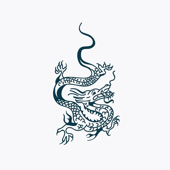 Chinese Dragon With Chrysanthemum Flowers Hand Drawn Vector Illustration  Tattoo Print Hand Drawn Sketch Illustration For Tshirt Print Fabric And  Other Uses Stock Illustration - Download Image Now - iStock