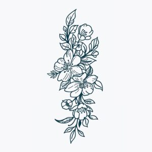 realistic floral arm band semi-permanent tattoo, removable halal black jagua henna tattoo