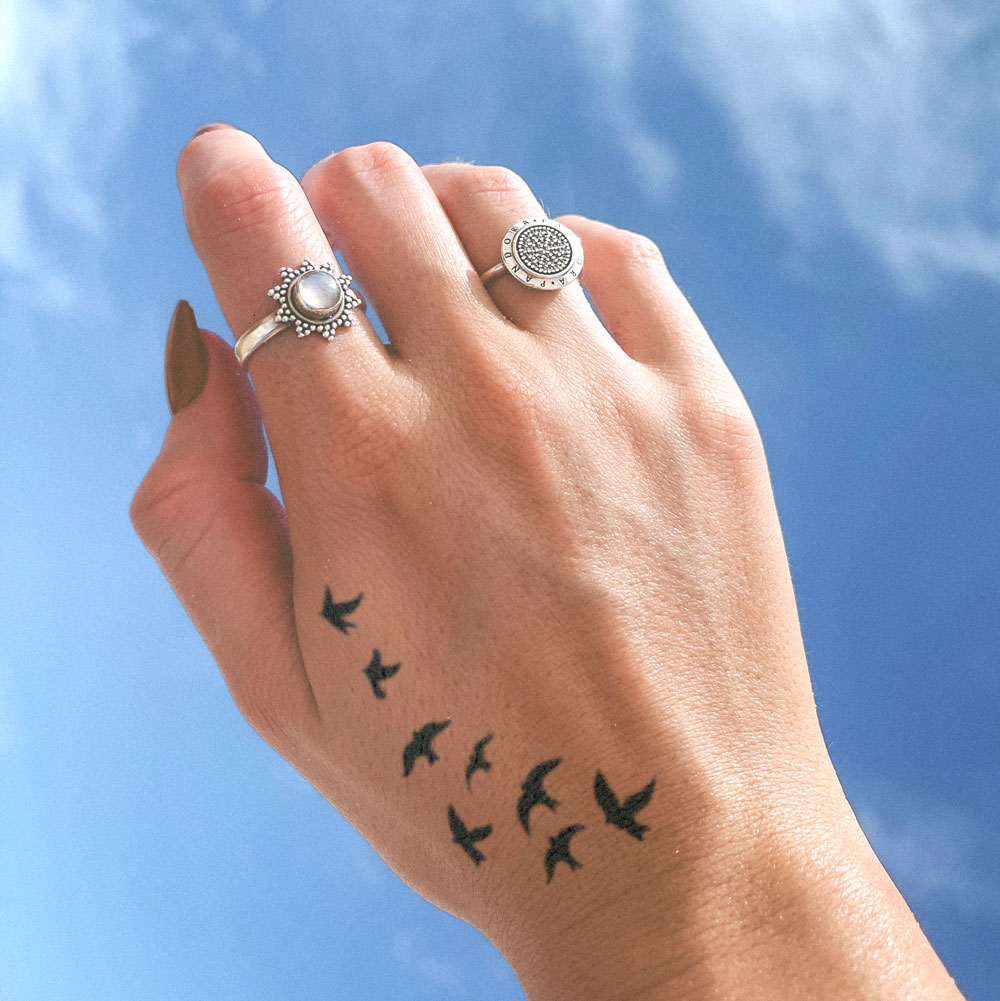 Simple Phoenix Bird Temporary Tattoo Sticker - OhMyTat