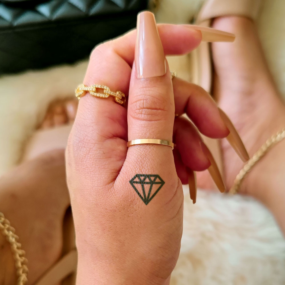 Amazon.com : Oottati Small Cute Temporary Tattoo Cross Finger Wrist (Set of  2) : Beauty & Personal Care
