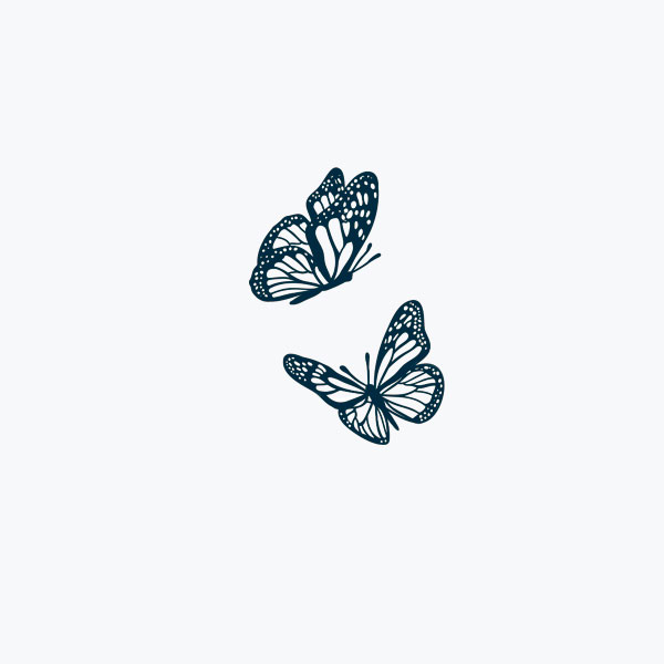 Buy Butterfly Temporary Tattoo / Floral Butterfly Tattoo / Small Butterfly  Outline Online in India - Etsy