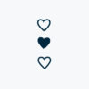 Tiny Heart x 3 | Semi-Permanent Tattoo - Image 2
