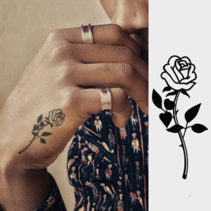small minimal rose, Sexy Tattoo, Semi-Permanent Tattoo | Lasts up to 2 weeks | Temporary Tattoo | Christmas Gift Idea | Jagua henna | tatouage temporaire