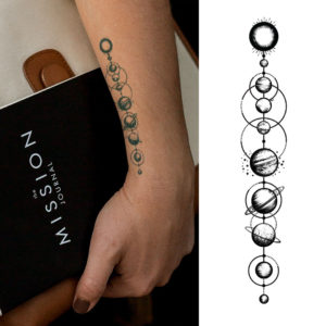 solar system small tattoo, Sexy Tattoo, Semi-Permanent Tattoo | Lasts up to 2 weeks | Temporary Tattoo | Christmas Gift Idea | Jagua henna | tatouage temporaire